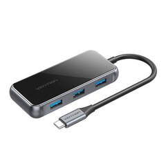 Адаптер 5 в 1 HUB Vention TFBHB USB-C — HDMI 4K, 60 Гц, 3 порта USB 3.0, PD (серый) цена и информация | Vention Компьютерная техника | hansapost.ee