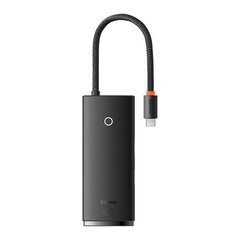 Концентратор Baseus OS Lite, 6 портов (от Type-C до HDMI USB3.0*2 PD SD/TF) (черный) цена и информация | Адаптеры и USB-hub | hansapost.ee