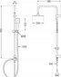 Termostaatsegistiga dušisüsteem Mexen Tord Kai 2, Black hind ja info | Dušikomplektid ja süsteemid | hansapost.ee