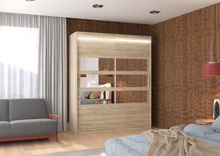 Шкаф ADRK Furniture Toledo 180 со светодиодной подсветкой, бежевый цвет цена и информация | Шкафчики | hansapost.ee