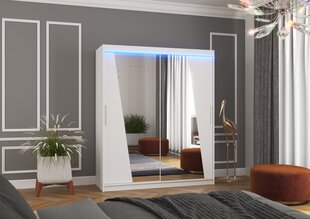 Шкаф ADRK Furniture со светодиодной подсветкой Preto 180, белый цвет цена и информация | Шкафчики | hansapost.ee