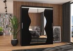 Шкаф ADRK Furniture со светодиодным освещением Medison 180, черный цвет