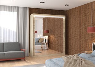 Шкаф ADRK Furniture со светодиодной подсветкой Ettore 180, бежевый цвет цена и информация | Шкафы | hansapost.ee
