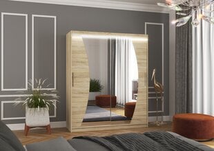 Шкаф ADRK Furniture со светодиодной подсветкой Dolores 180, бежевый цвет цена и информация | Шкафы | hansapost.ee