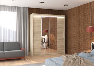 Шкаф ADRK Furniture со светодиодной подсветкой Dallas 180, бежевый цвет цена и информация | Шкафы | hansapost.ee