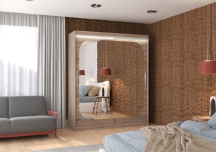 Шкаф ADRK Furniture со светодиодной подсветкой Arizona 180, коричневый цвет цена и информация | Шкафчики | hansapost.ee