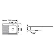 Roostevabast terasest valamu 864, vasak (kauss paremal) price and information | Kitchen sinks | hansapost.ee