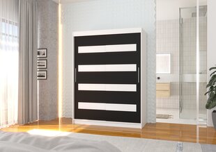 Шкаф ADRK Furniture Martinez 150, черный/белый цвет цена и информация | Шкафы | hansapost.ee