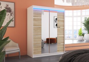 Шкаф ADRK Furniture со светодиодной подсветкой Nordic 150, бежевый цвет цена и информация | Шкафы | hansapost.ee