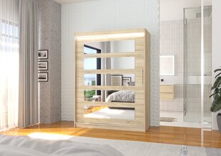 Шкаф ADRK Furniture со светодиодной подсветкой Murani 150, бежевый цвет цена и информация | Шкафы | hansapost.ee