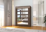 Шкаф ADRK Furniture со светодиодной подсветкой Murani 150, темно-коричневый цвет