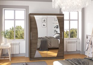 Шкаф ADRK Furniture со светодиодным освещением Modesto 150, коричневый цвет цена и информация | Шкафы | hansapost.ee
