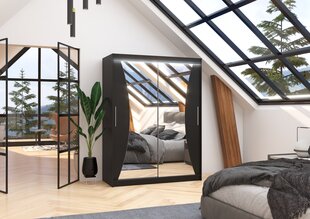 Шкаф ADRK Furniture со светодиодной подсветкой Max 150, черный цвет цена и информация | Шкафы | hansapost.ee