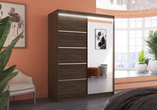 Шкаф ADRK Furniture со светодиодным освещением Limbo 150, темно-коричневый цвет цена и информация | Шкафы | hansapost.ee