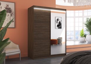 Шкаф ADRK Furniture со светодиодной подсветкой Jordi 150, коричневый цвет цена и информация | Шкафы | hansapost.ee
