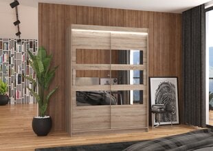 Шкаф ADRK Furniture со светодиодной подсветкой Florento 150, коричневый цвет цена и информация | Шкафы | hansapost.ee