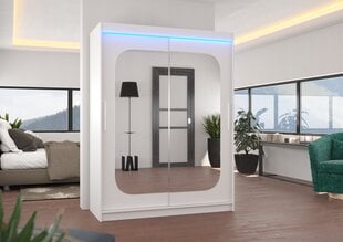 Шкаф ADRK Furniture со светодиодной подсветкой Clever 150, белый цвет цена и информация | Шкафы | hansapost.ee