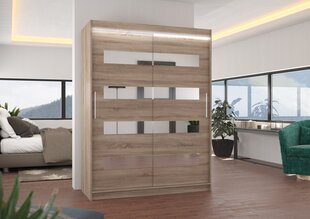 Шкаф ADRK Furniture со светодиодной подсветкой Baltic 150, коричневый цвет цена и информация | Шкафчики | hansapost.ee