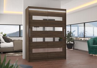 Шкаф ADRK Furniture со светодиодной подсветкой Baltic 150, темно-коричневый цвет цена и информация | Шкафчики | hansapost.ee