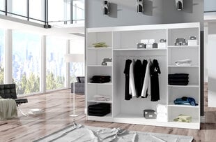 Шкаф ADRK Furniture со светодиодной подсветкой Diego 250, бежевый цвет/белый цвет цена и информация | Шкафы | hansapost.ee