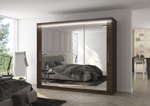 Шкаф ADRK Furniture со светодиодной подсветкой Chester 250, темно-коричневый цвет цена и информация | Шкафы | hansapost.ee