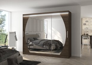 Шкаф ADRK Furniture со светодиодной подсветкой Cambe 250, темно-коричневый цвет цена и информация | Шкафы | hansapost.ee