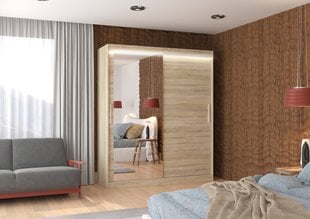 Шкаф ADRK Furniture со светодиодной подсветкой Tom 180, бежевый цвет цена и информация | Шкафчики | hansapost.ee