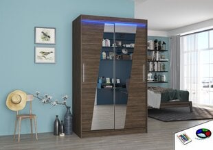 Шкаф ADRK Furniture со светодиодной подсветкой Texas 120, темно-коричневый цвет цена и информация | Шкафы | hansapost.ee