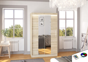 Шкаф ADRK Furniture со светодиодной подсветкой Santos 120, бежевый цвет цена и информация | Шкафы | hansapost.ee