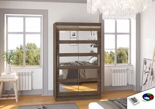 Шкаф ADRK Furniture со светодиодной подсветкой Salem 120, темно-коричневый цвет цена и информация | Шкафы | hansapost.ee