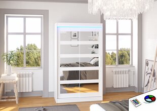 Светодиодный шкаф ADRK Furniture Salem 120, белый цвет цена и информация | Шкафы | hansapost.ee