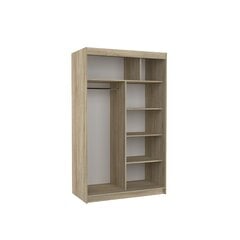 Шкаф ADRK Furniture со светодиодной подсветкой Rewena 120, белый цвет/черный цвет цена и информация | Шкафы | hansapost.ee