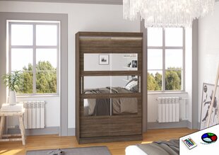 Шкаф ADRK Furniture со светодиодной подсветкой Кolorado 120, темно-коричневый цвет цена и информация | Шкафы | hansapost.ee