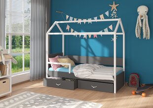 Кровать ADRK Furniture Otello 80x180 см, белый/серый цвет цена и информация | Детские кровати | hansapost.ee