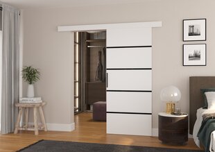 Дверь раздвижная ADRK Furniture Muschu 96, белая цена и информация | Шкафы | hansapost.ee