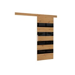 Раздвижная дверь ADRK Furniture Milou 86, коричневый/черный цвет цена и информация | Шкафы | hansapost.ee