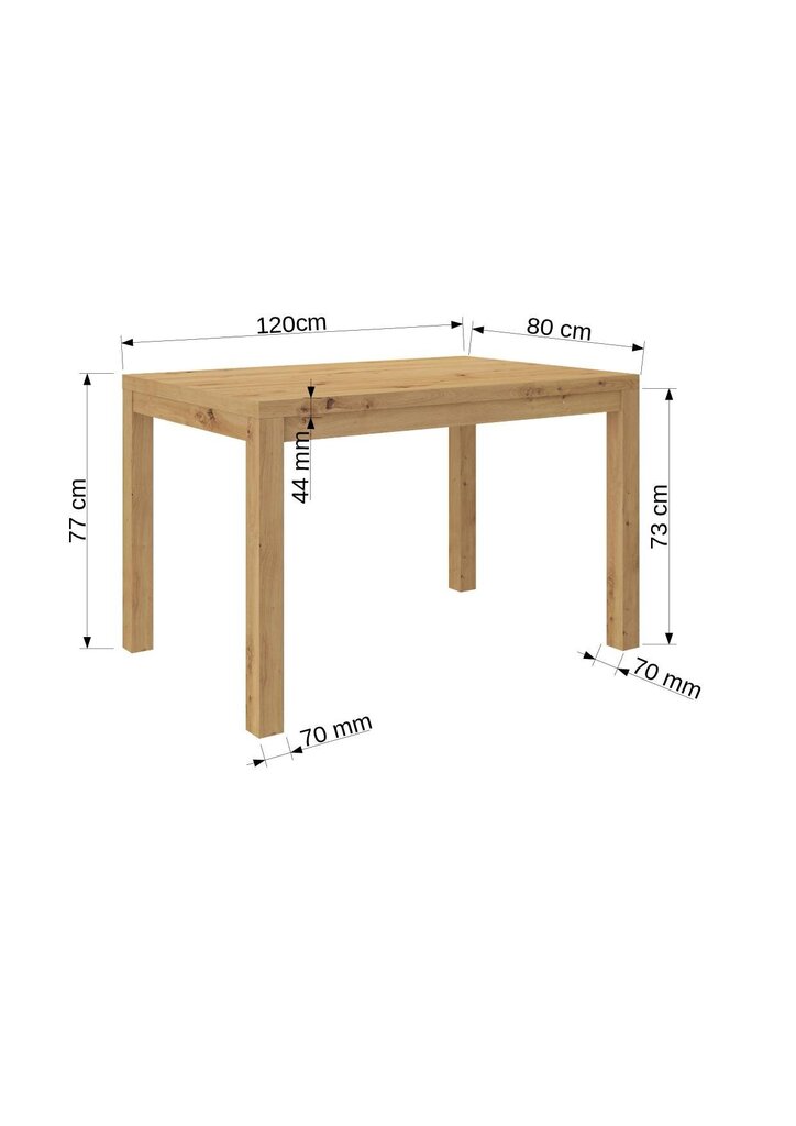 Diivanilaud Olaf 2, 120x80cm, valge hind ja info | Diivanilauad | hansapost.ee