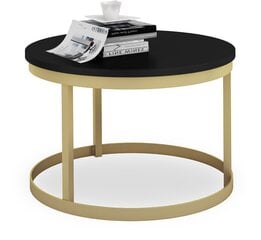 Журнальный столик ADRK Furniture Rinen, 55x55см, черный/золотой цвет цена и информация | Журнальные столики | hansapost.ee