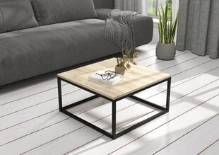 Журнальный столик ADRK Furniture Belten 65x65см, светло-коричневый/черный цвет цена и информация | Журнальные столики | hansapost.ee