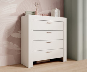 Комод ADRK Furniture 4SZ Cesiro, белый цвет цена и информация | Комоды | hansapost.ee