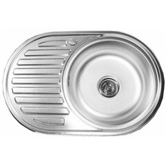 Roostevabast terasest valamu D7750PF vasak, sifooniga price and information | Kitchen sinks | hansapost.ee