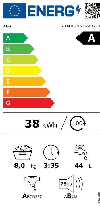 AEG LR834T86N hind ja info | Pesumasinad | hansapost.ee