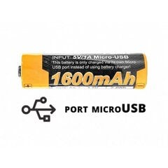 Fenix USB ARB-L14U Aku (14500 1600 mAh 1,5 V) hind ja info | Muu matkavarustus | hansapost.ee