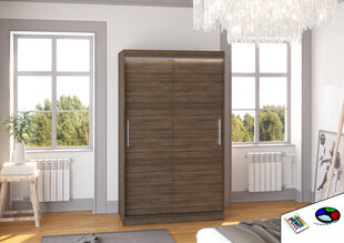 Шкаф со светодиодной подсветкой ADRK Furniture Collin 120, темно-коричневый цвет цена и информация | Шкафчики | hansapost.ee