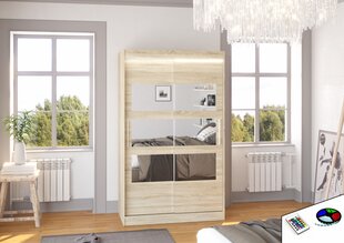 Шкаф со светодиодной подсветкой ADRK Furniture Kolorado 120, бежевый цвет цена и информация | Шкафы | hansapost.ee