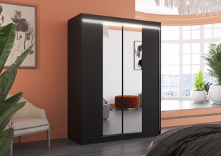 Шкаф ADRK Furniture со светодиодной подсветкой Fever 150, черный цвет цена и информация | Шкафы | hansapost.ee