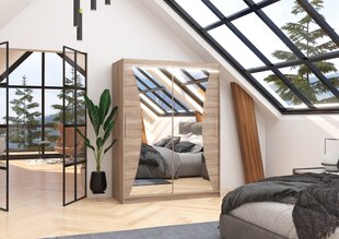 Шкаф ADRK Furniture со светодиодной подсветкой Max 150, коричневый цвет цена и информация | Шкафы | hansapost.ee