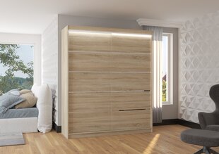 Шкаф ADRK Furniture со светодиодной подсветкой Spectra 180, бежевый цвет цена и информация | Шкафы | hansapost.ee