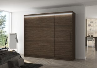 Шкаф ADRK Furniture со светодиодной подсветкой Antos 250, коричневый цвет цена и информация | Шкафы | hansapost.ee