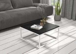 Журнальный столик ADRK Furniture Belten 65x65см, черный/белый цвет цена и информация | Журнальные столики | hansapost.ee